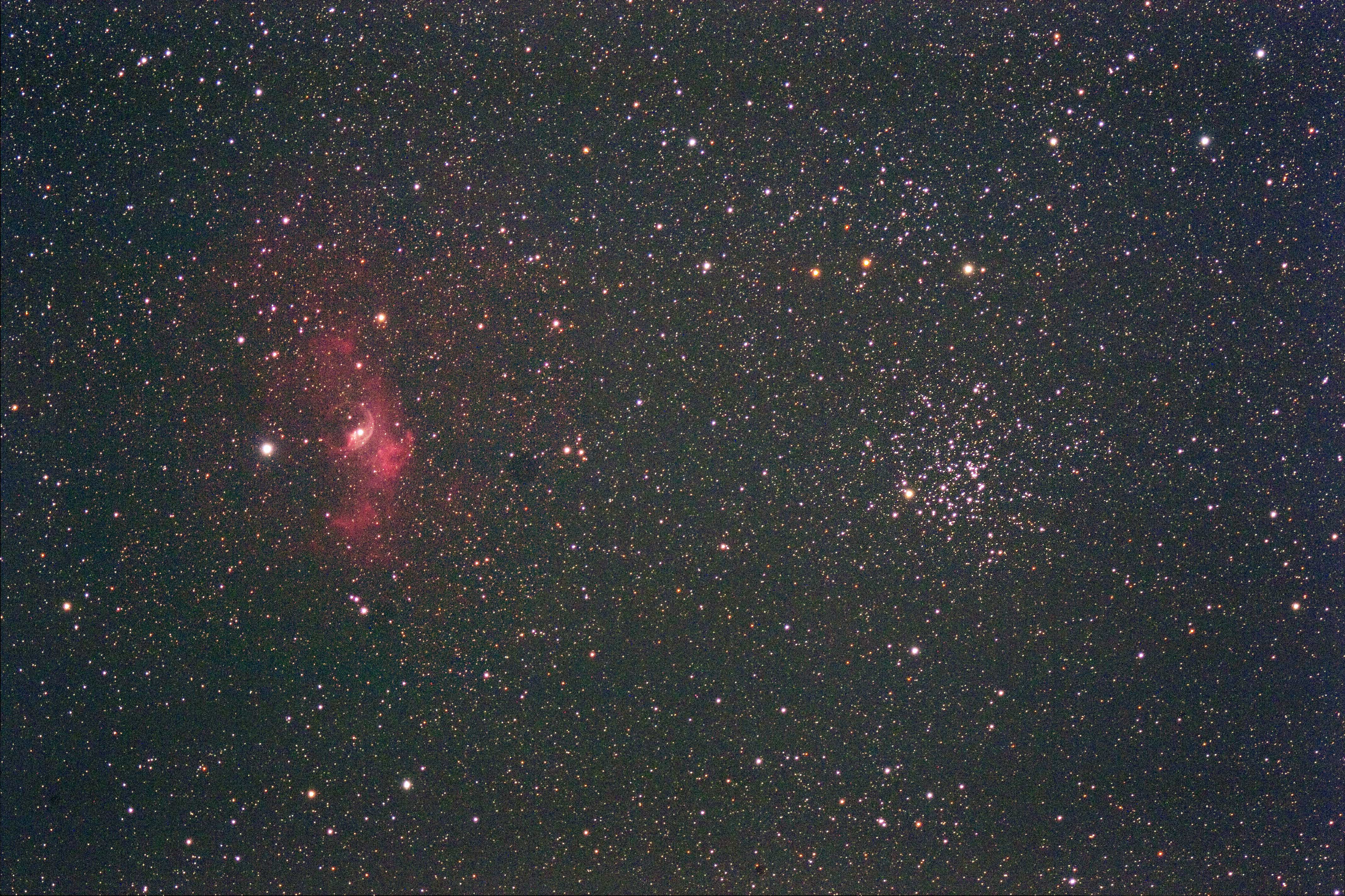 M52.jpg : M52와 NGC7129 (버블성운)